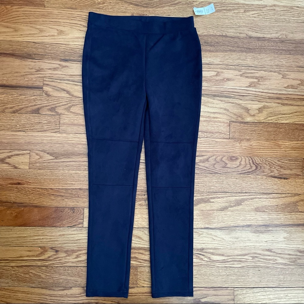 NWT Old Navy kids faux suede navy leggings size XL